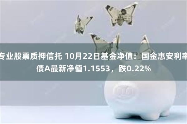 专业股票质押信托 10月22日基金净值：国金惠安利率债A最新净值1.1553，跌0.22%