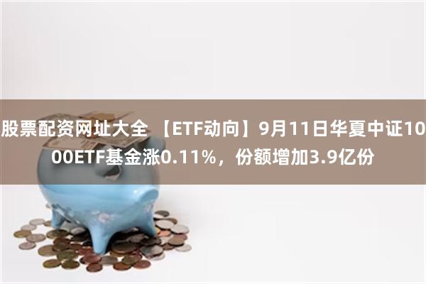 股票配资网址大全 【ETF动向】9月11日华夏中证1000ETF基金涨0.11%，份额增加3.9亿份