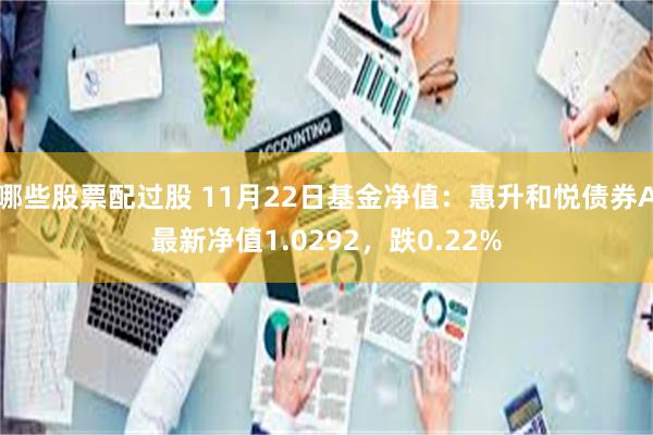 哪些股票配过股 11月22日基金净值：惠升和悦债券A最新净值1.0292，跌0.22%