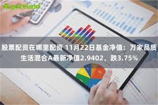 股票配资在哪里配资 11月22日基金净值：万家品质生活混合A最新净值2.9402，跌3.75%